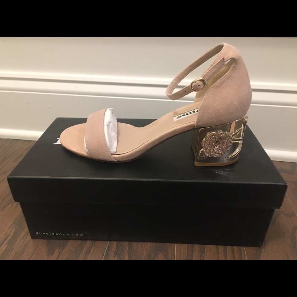 Fine London Rose Embelished Block Heel Sandal